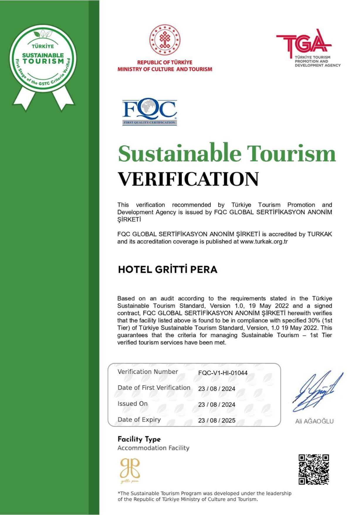 Hotel Gritti Pera & Spa Isztambul Kültér fotó